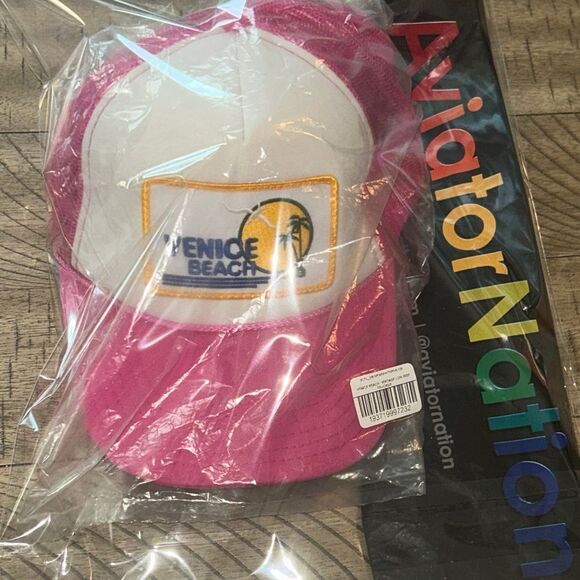 Aviator Nation Venice Beach 🏖️ Patch Mesh Adjustable Trucker Hat 🧢 Made in 🇺🇸 - Picture 17 of 17